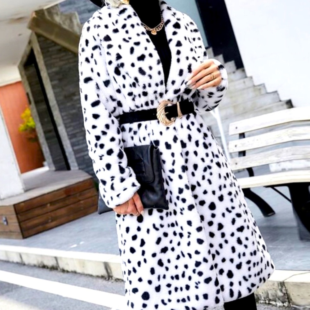 Pokodots  Print Fuzzy Coat